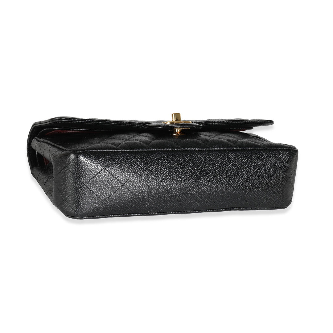 Chanel Black Quilted Caviar Medium Classic Double New Bag