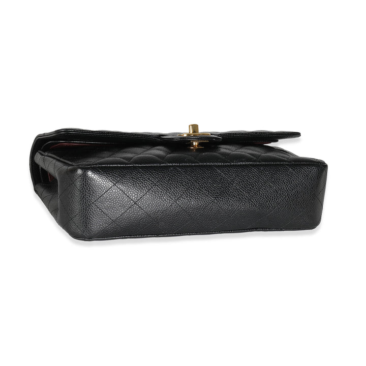 Chanel Black Quilted Caviar Medium Classic Double New Bag