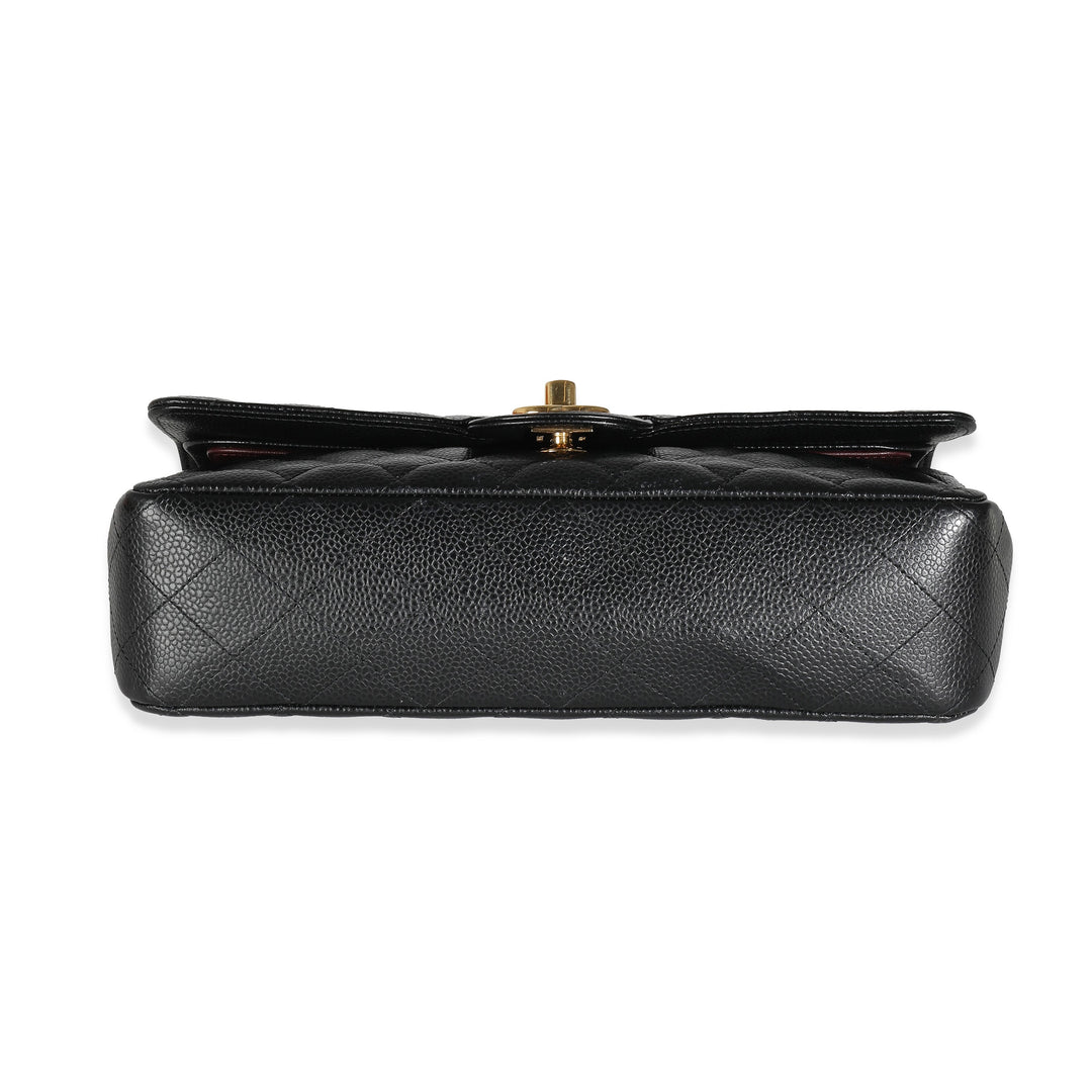 Chanel Black Quilted Caviar Medium Classic Double New Bag