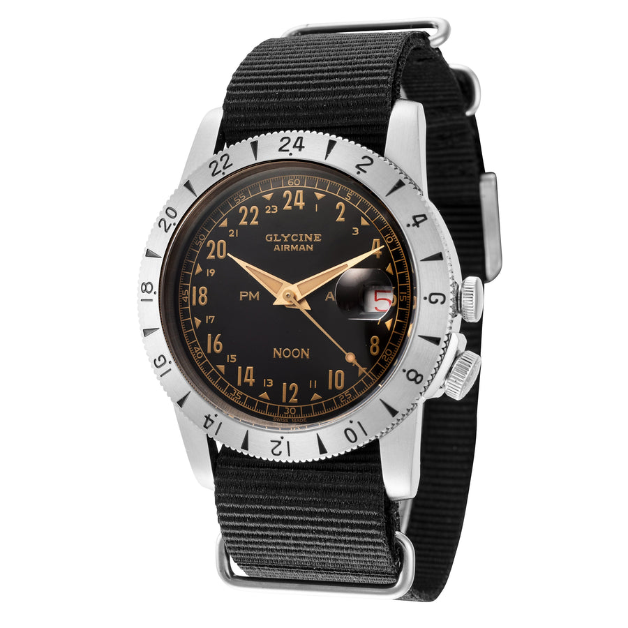 Glycine Men's GL0377 Airman Vintage Noon 40mm Automatic Watch - Ruumur