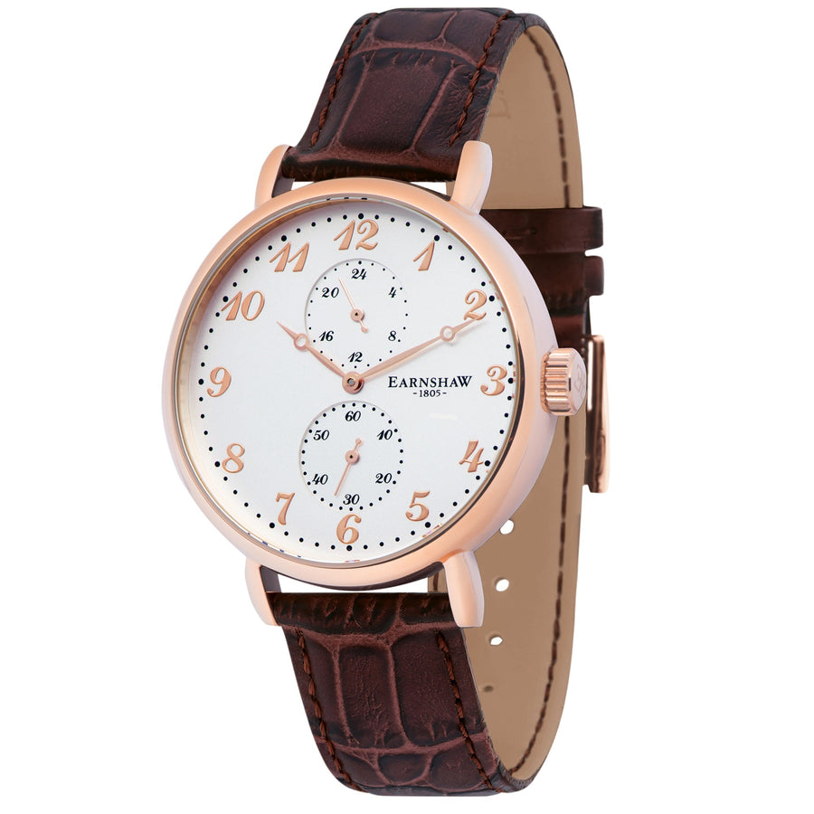 title:Thomas Earnshaw Men's ES-8091-03 Grand Legacy 42mm Quartz Watch;color:Brown
