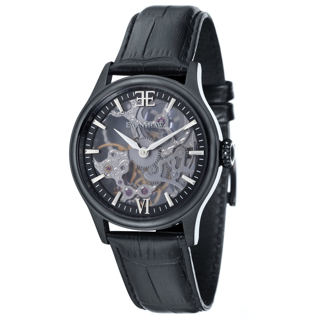 title:Thomas Earnshaw Men's ES-8061-05 Bauer 42mm Manual-Wind Watch;color:Black