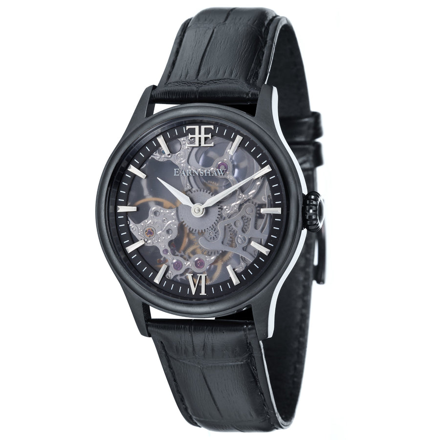 title:Thomas Earnshaw Men's ES-8061-05 Bauer 42mm Manual-Wind Watch;color:Black