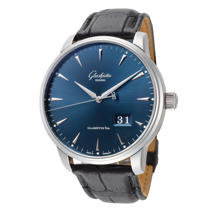 title:Glashutte Mens 1-36-03-04-02-30 Senator Excellence Panorama 42mm Automatic Watch;color:Blue