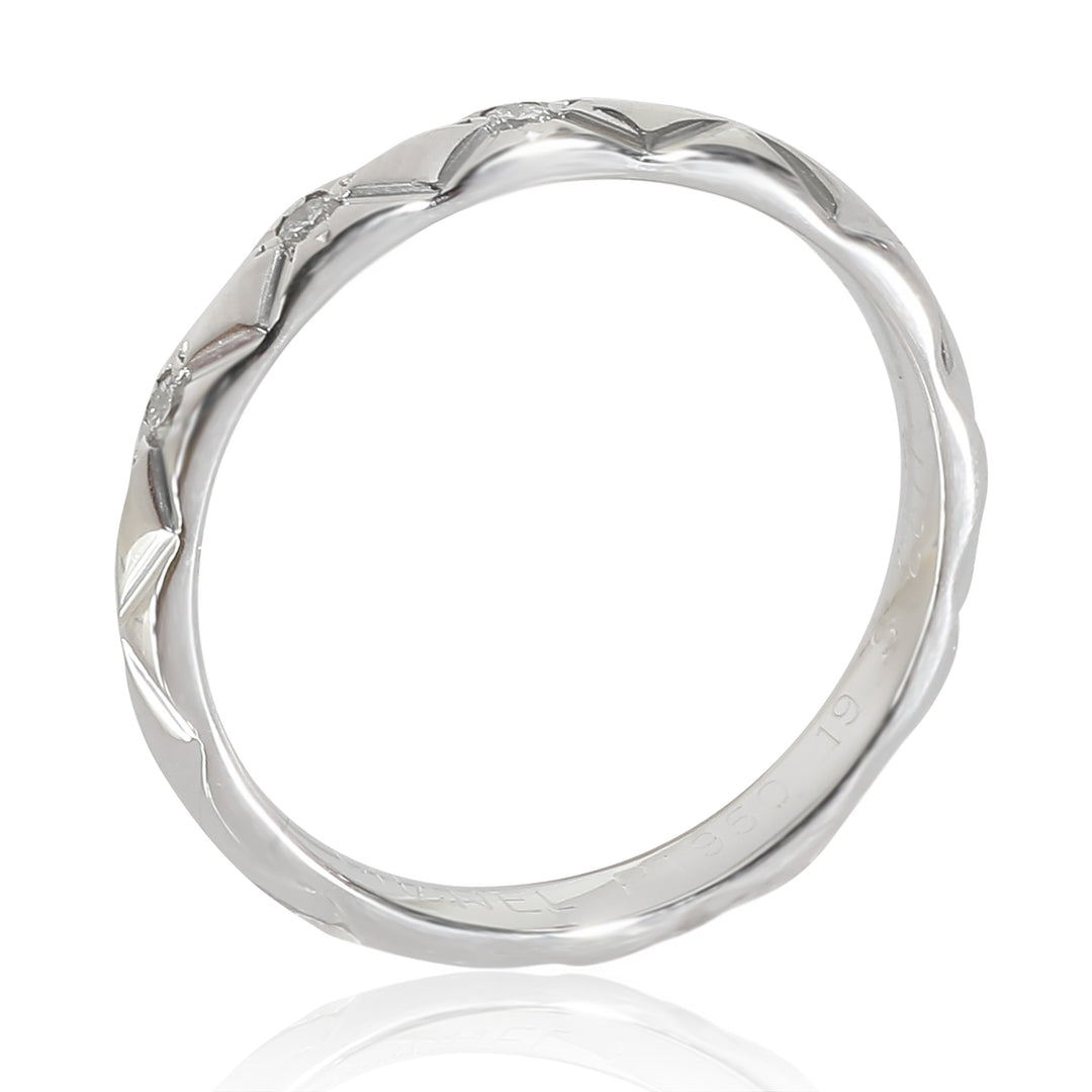 Top Quality Chanel Coco Crush Band in Platinum 0.04 CTW