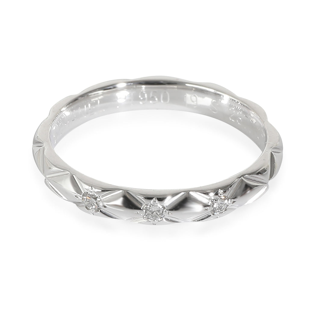 Top Quality Chanel Coco Crush Band in Platinum 0.04 CTW