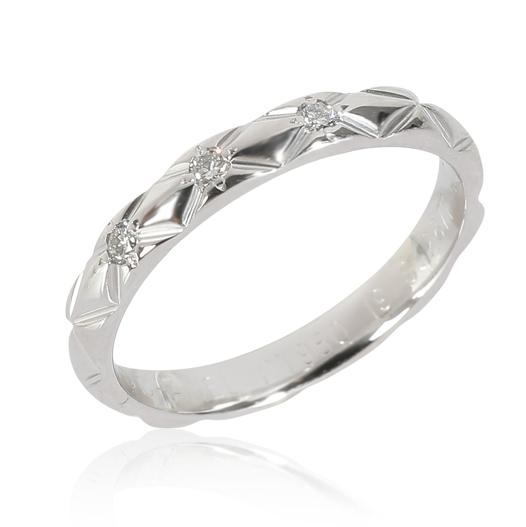 Top Quality Chanel Coco Crush Band in Platinum 0.04 CTW