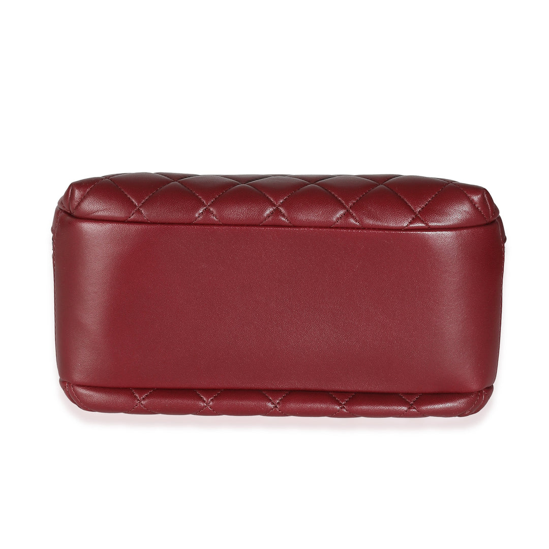 Chanel Burgundy Quilted Lambskin Medium Trendy CC Bowling Bag