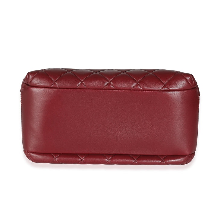 Chanel Burgundy Quilted Lambskin Medium Trendy CC Bowling Bag