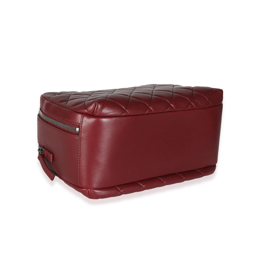 Chanel Burgundy Quilted Lambskin Medium Trendy CC Bowling Bag