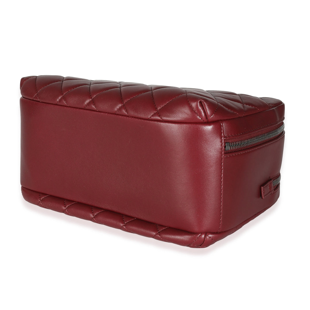 Chanel Burgundy Quilted Lambskin Medium Trendy CC Bowling Bag