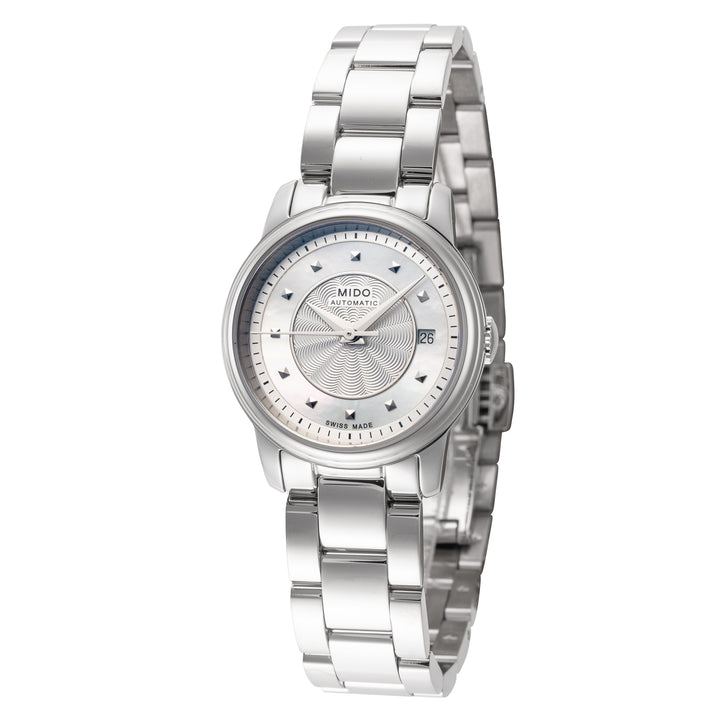 title:Mido Women's M0100071111100 Baroncelli III 25mm Automatic Watch;color:Silver