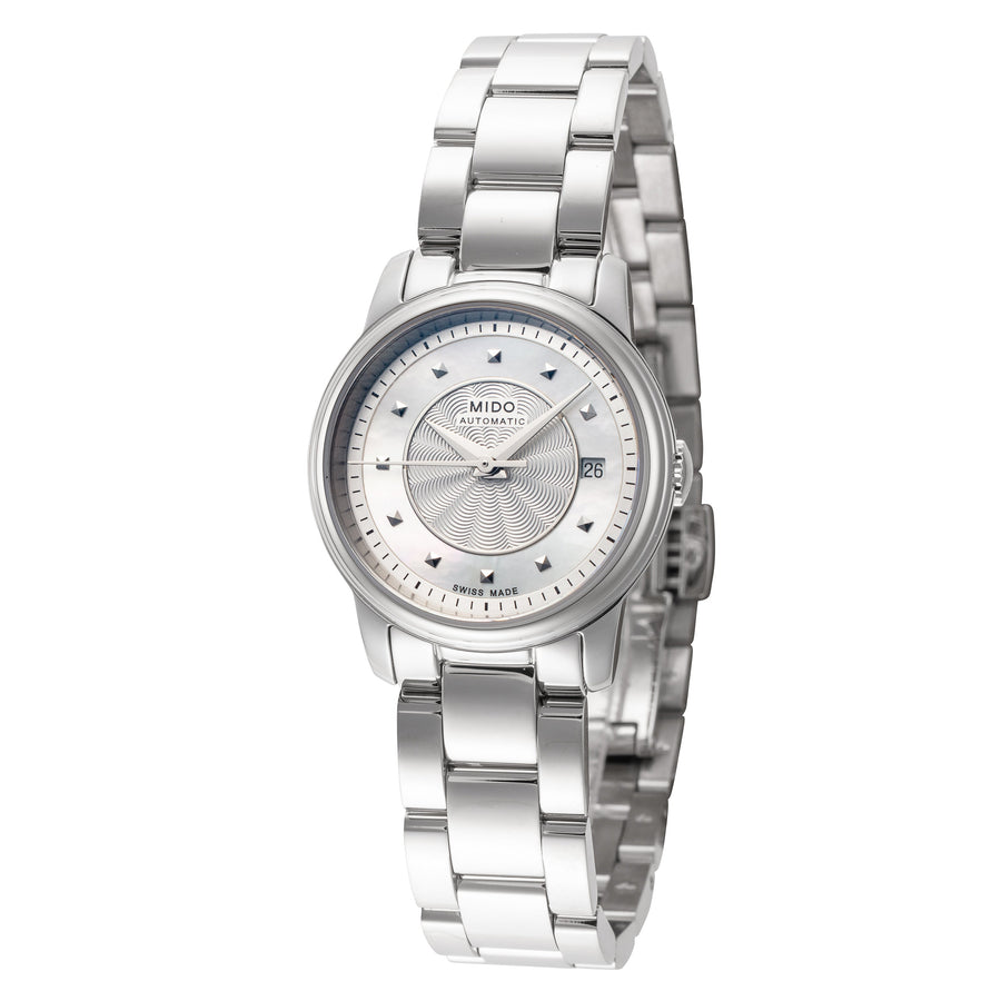 title:Mido Women's M0100071111100 Baroncelli III 25mm Automatic Watch;color:Silver
