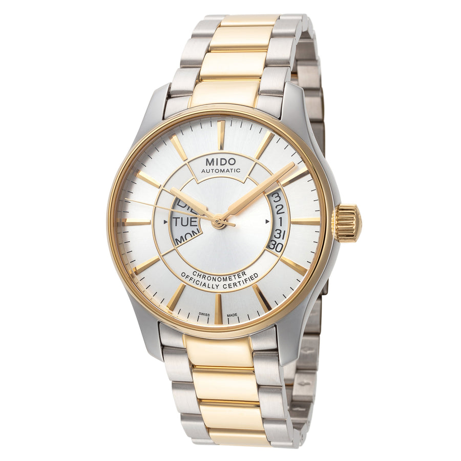 title:Mido Men's M0014312203100 Belluna 40mm Automatic Watch;color:Silver Dial Multi Band