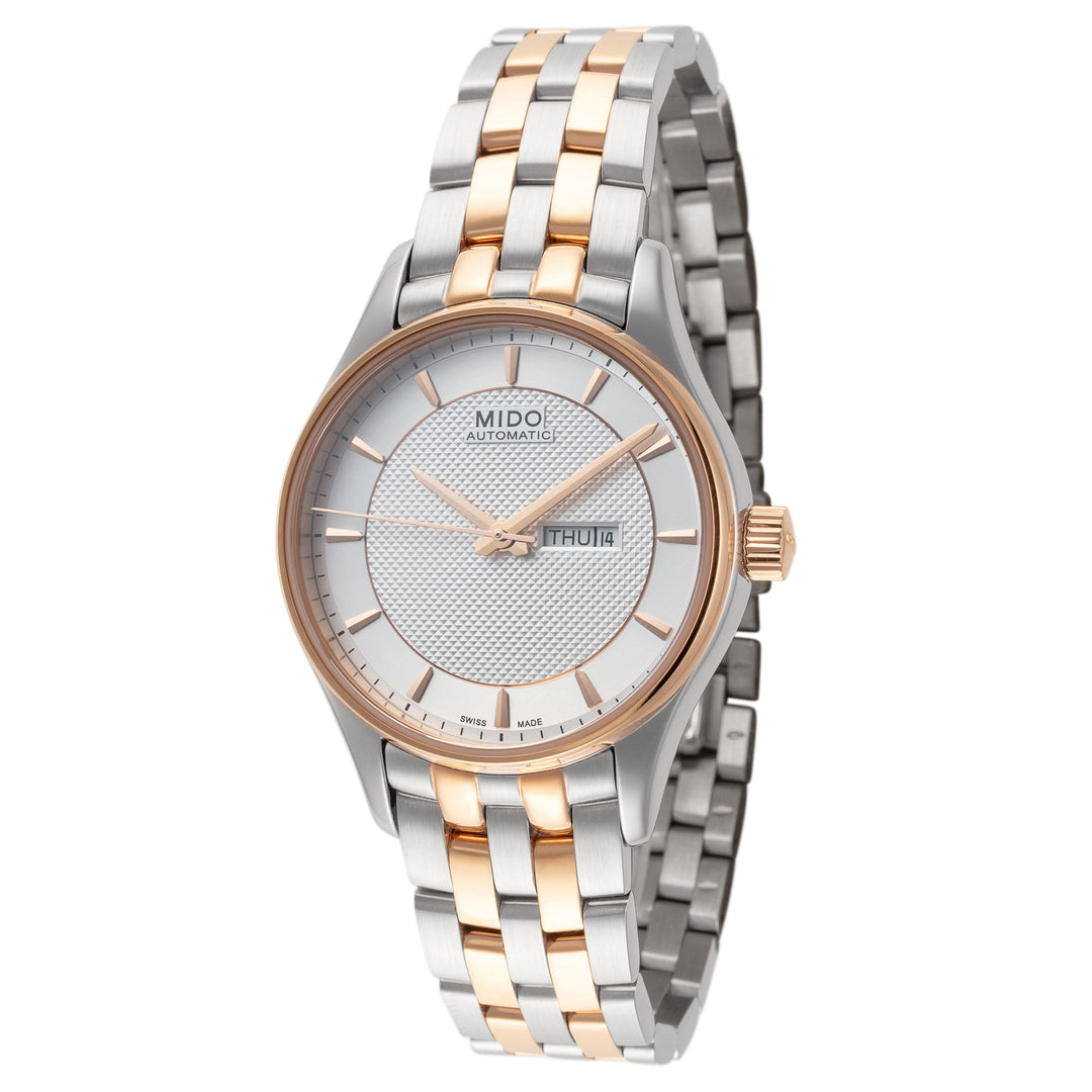 title:Mido Women's M0012302203191 Belluna 33mm Automatic Watch;color:Silver Dial Two Tone Band