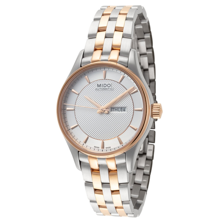 title:Mido Women's M0012302203191 Belluna 33mm Automatic Watch;color:Silver Dial Two Tone Band
