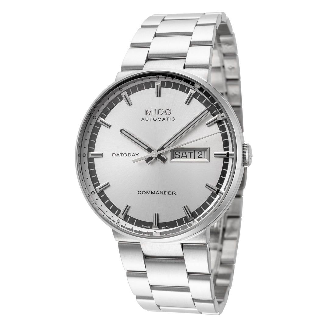 title:Mido Men's M0144301103180 Commander 40mm Automatic Watch;color:Silver