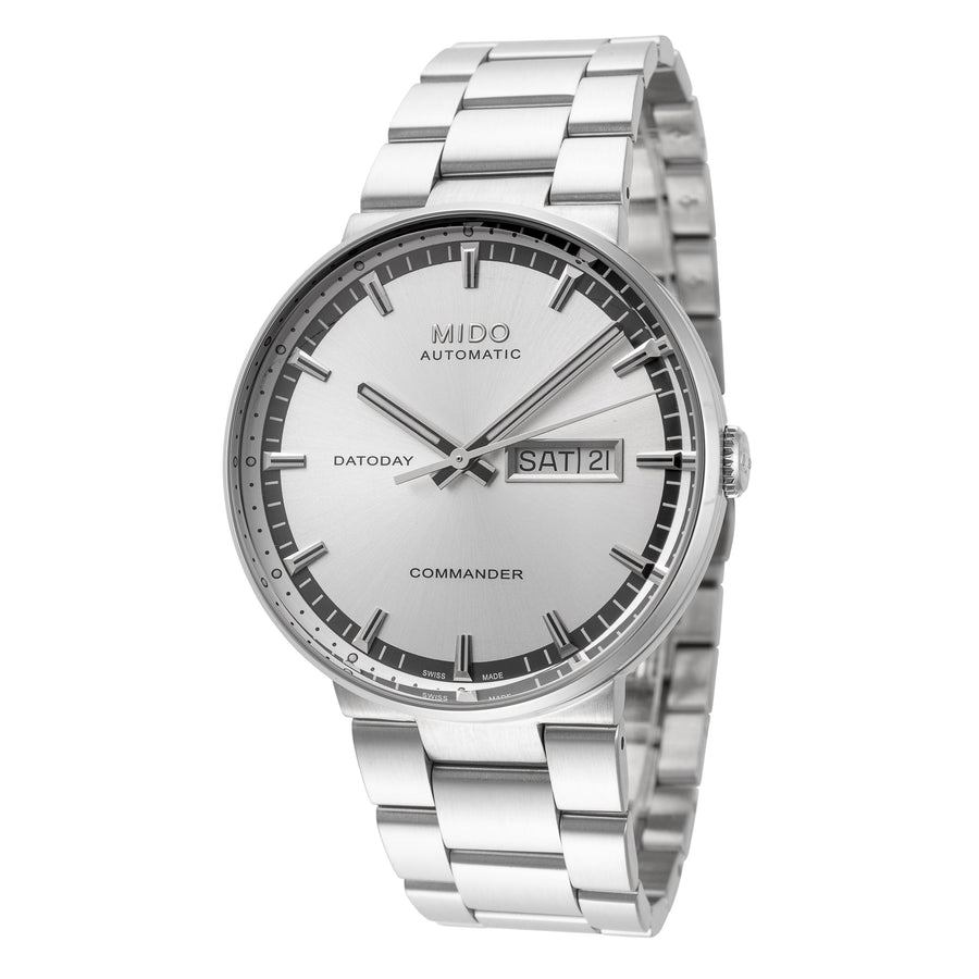 title:Mido Men's M0144301103180 Commander 40mm Automatic Watch;color:Silver