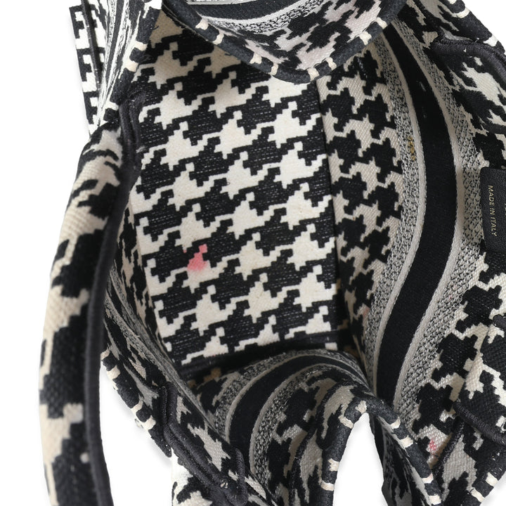 CHRISTIAN Top quality Dior Black White Houndstooth Small Book Tote