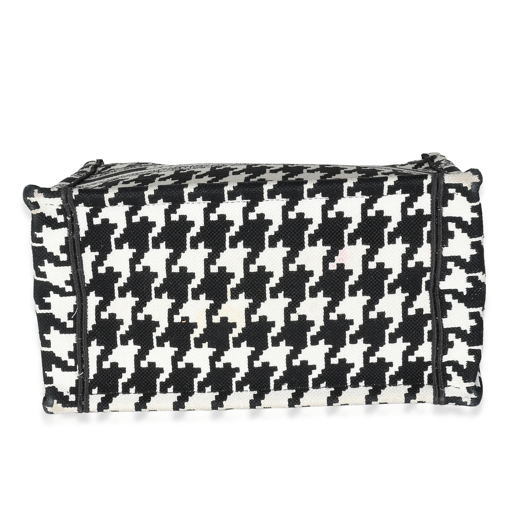 CHRISTIAN Top quality Dior Black White Houndstooth Small Book Tote