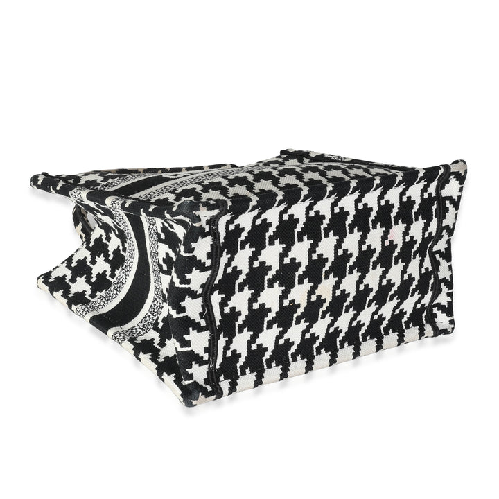 CHRISTIAN Top quality Dior Black White Houndstooth Small Book Tote
