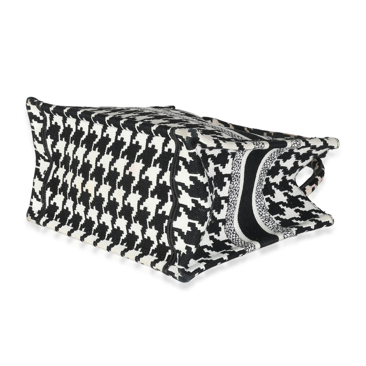 CHRISTIAN Top quality Dior Black White Houndstooth Small Book Tote