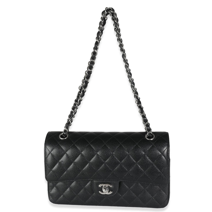 Chanel Black Quilted Caviar Medium Double Classic New Bag