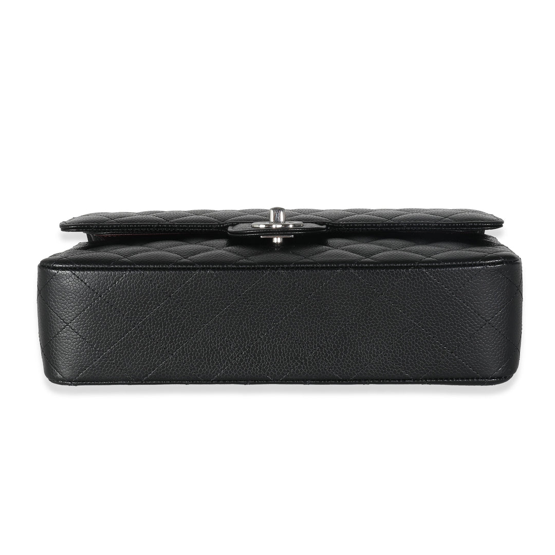Chanel Black Quilted Caviar Medium Double Classic New Bag