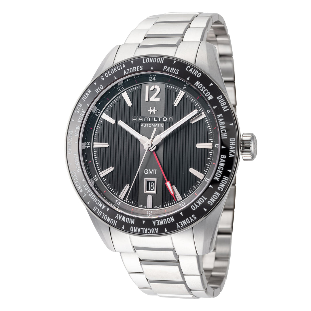 title:Hamilton Men's Broadway H43725131 46mm Automatic Watch;color:Silver