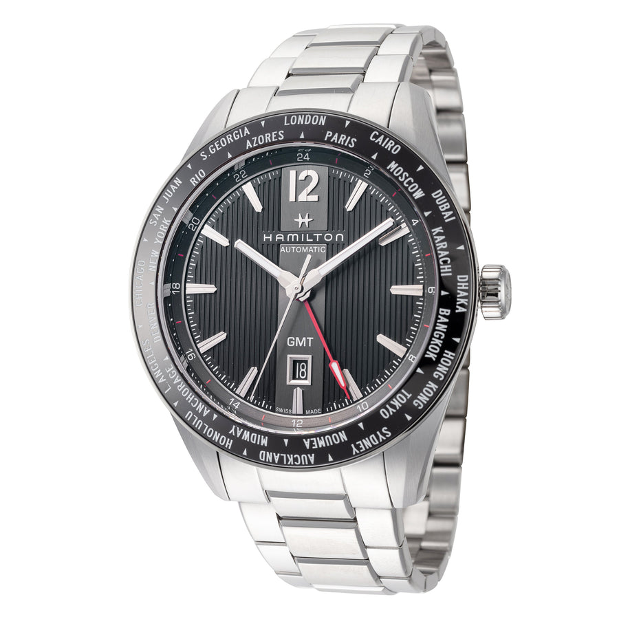 title:Hamilton Men's Broadway H43725131 46mm Automatic Watch;color:Silver