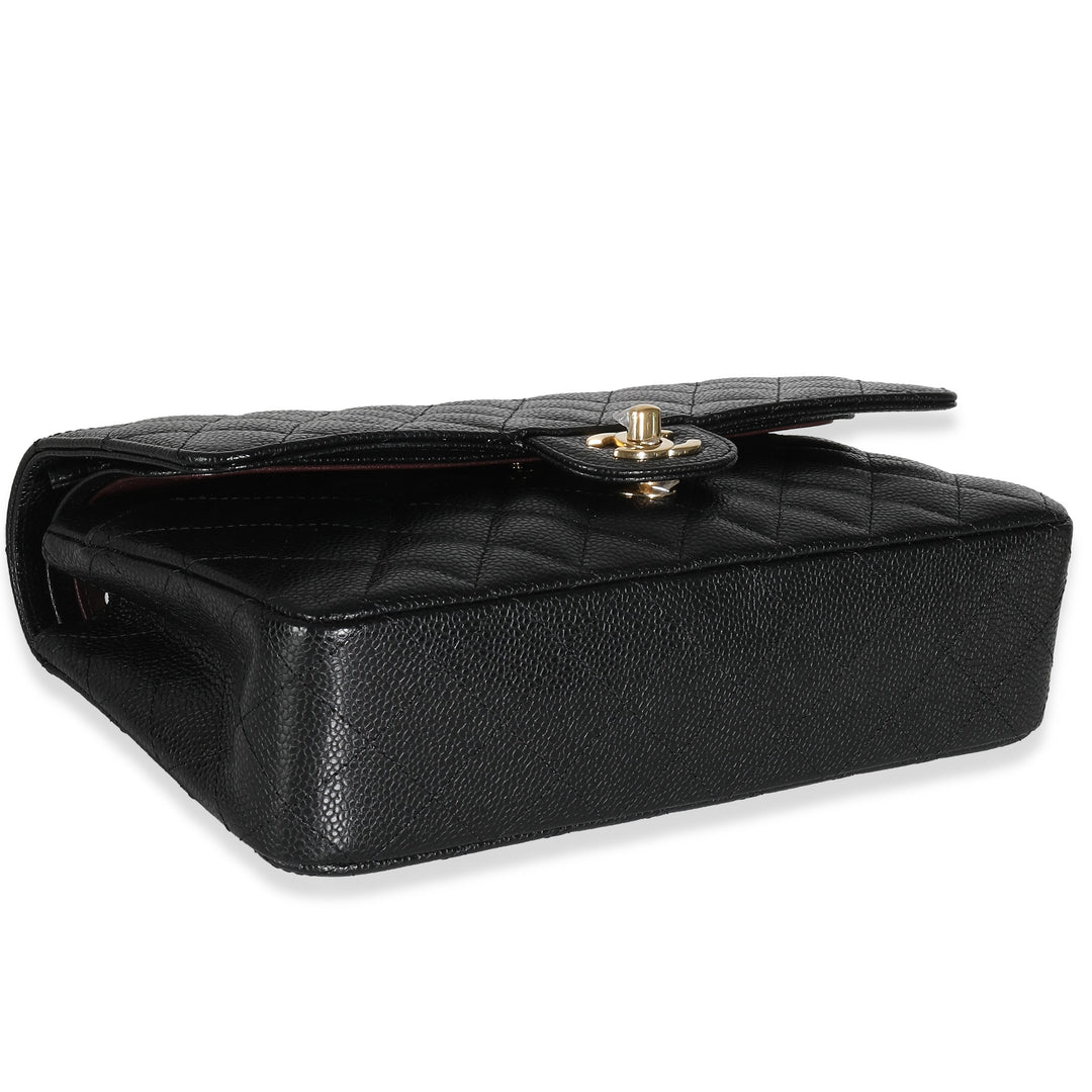 Chanel Black Quilted Caviar Medium Classic Double New Bag