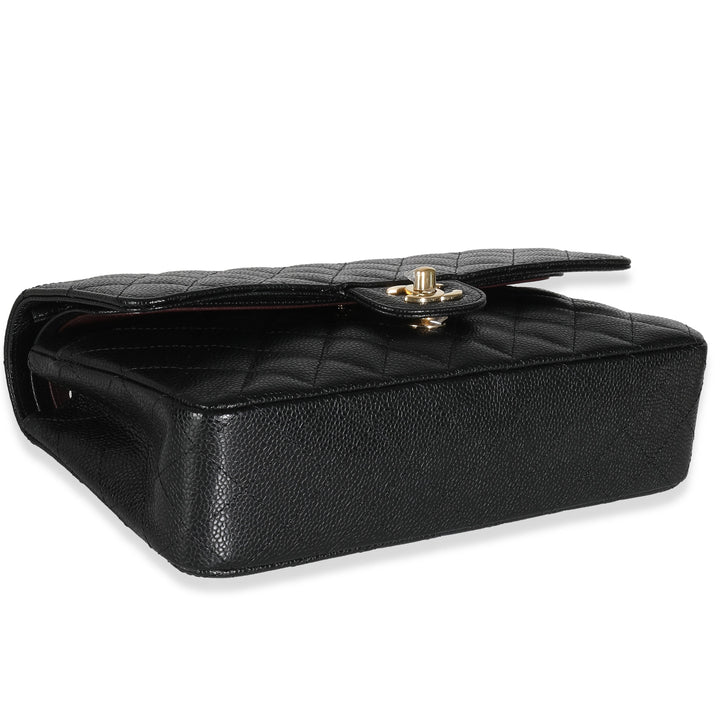 Chanel Black Quilted Caviar Medium Classic Double New Bag