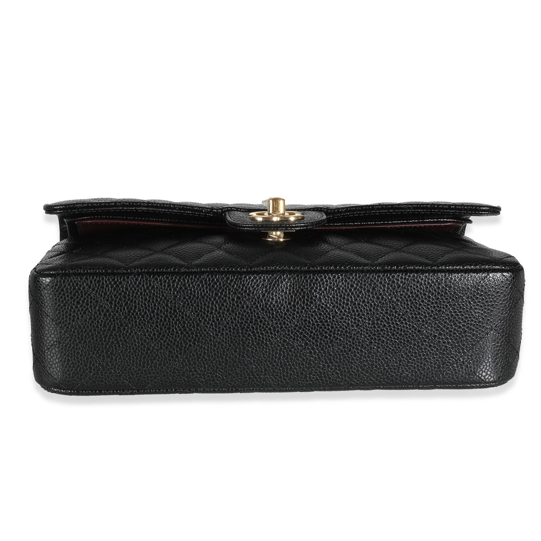 Chanel Black Quilted Caviar Medium Classic Double New Bag