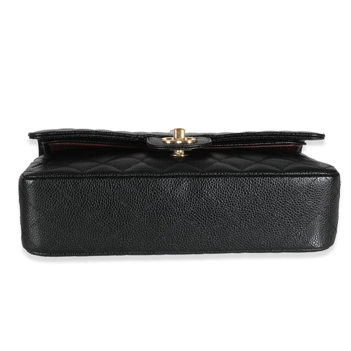Chanel Black Quilted Caviar Medium Classic Double New Bag