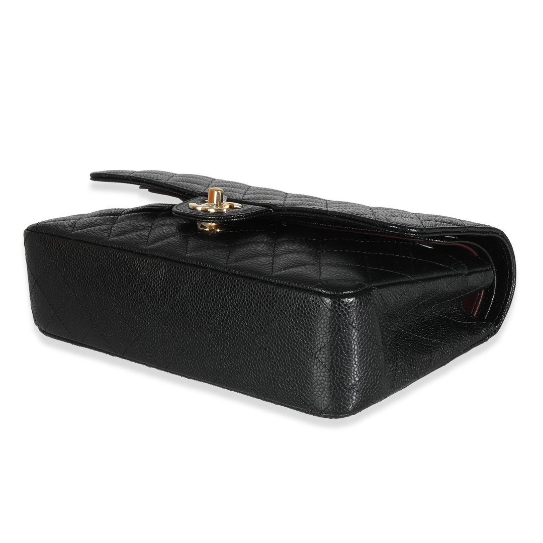 Chanel Black Quilted Caviar Medium Classic Double New Bag