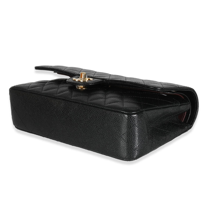 Chanel Black Quilted Caviar Medium Classic Double New Bag