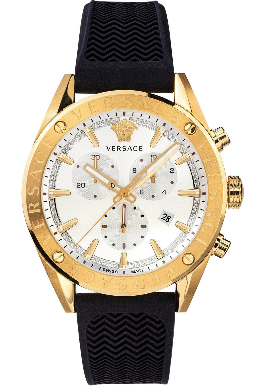 title:Versace Men's VEHB00219 V-Chrono 45mm Quartz Watch;color:Black