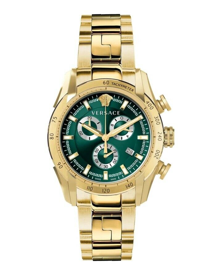title:Versace Men's VE2I00621 V-Ray 44mm Quartz Watch;color:Green