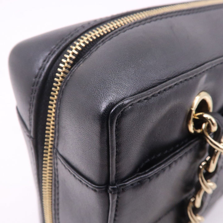 Top Quality Chanel Chocolate Bar Lamb Skin Chain Shoulder Bag Black