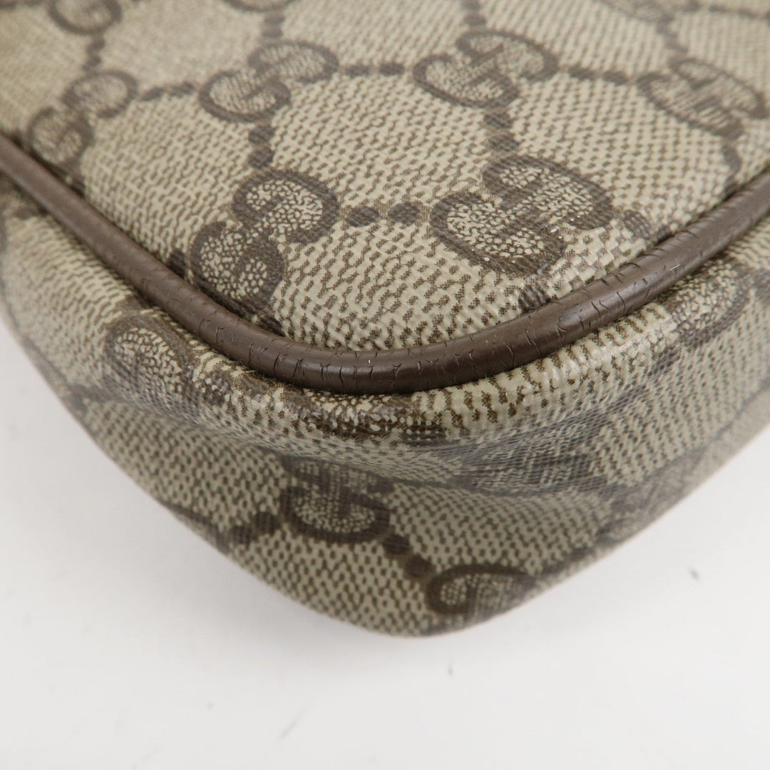GUCCI Old Gucci GG Plus Leather Shoulder Bag Beige 97.02.068