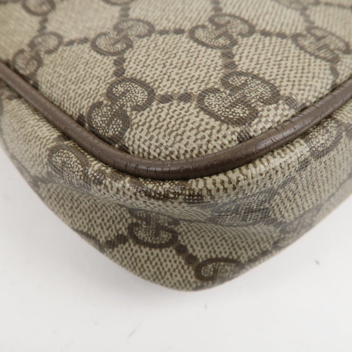 GUCCI Old Gucci GG Plus Leather Shoulder Bag Beige 97.02.068