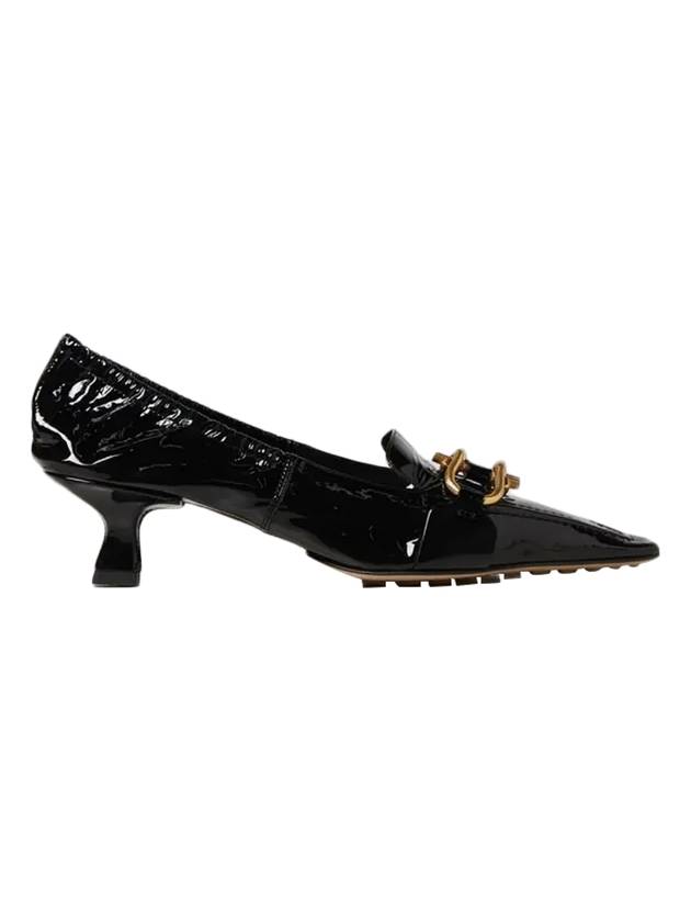 Bottega veneta Madame Patent Leather Pumps Heel Black