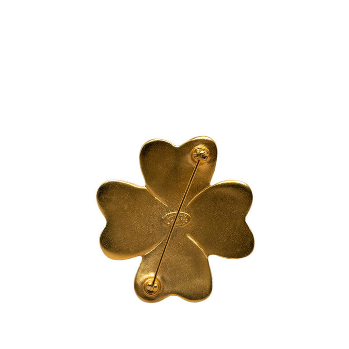 Top Quality Chanel Vintage Brooch Cocomark Clover Gold Plating