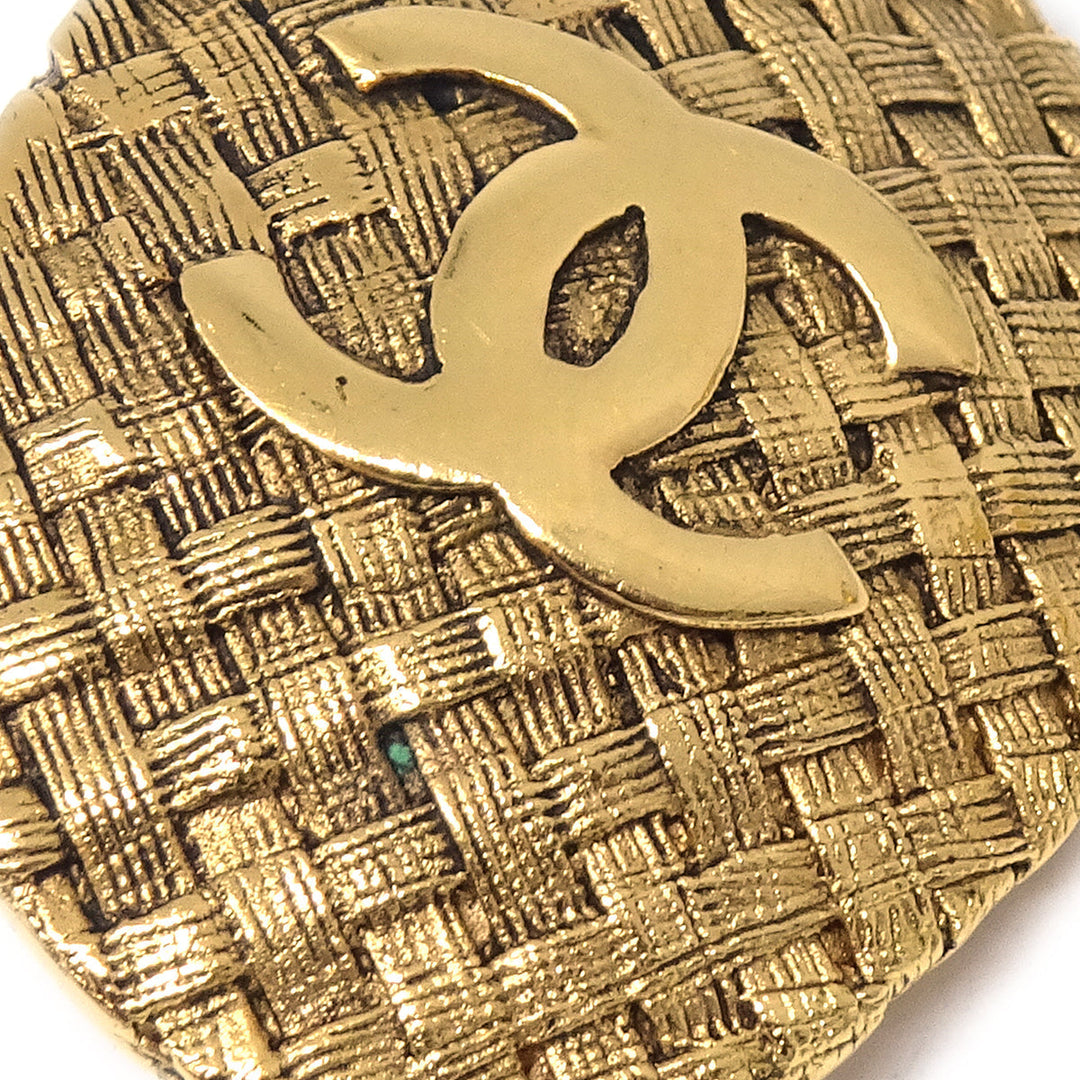 Top Quality Chanel Oval Earrings Clip-On Gold 2904/29