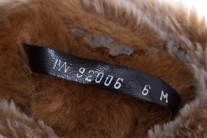 Stuart Weitzman Leather Camel & Faux Fur Boots SZ 6