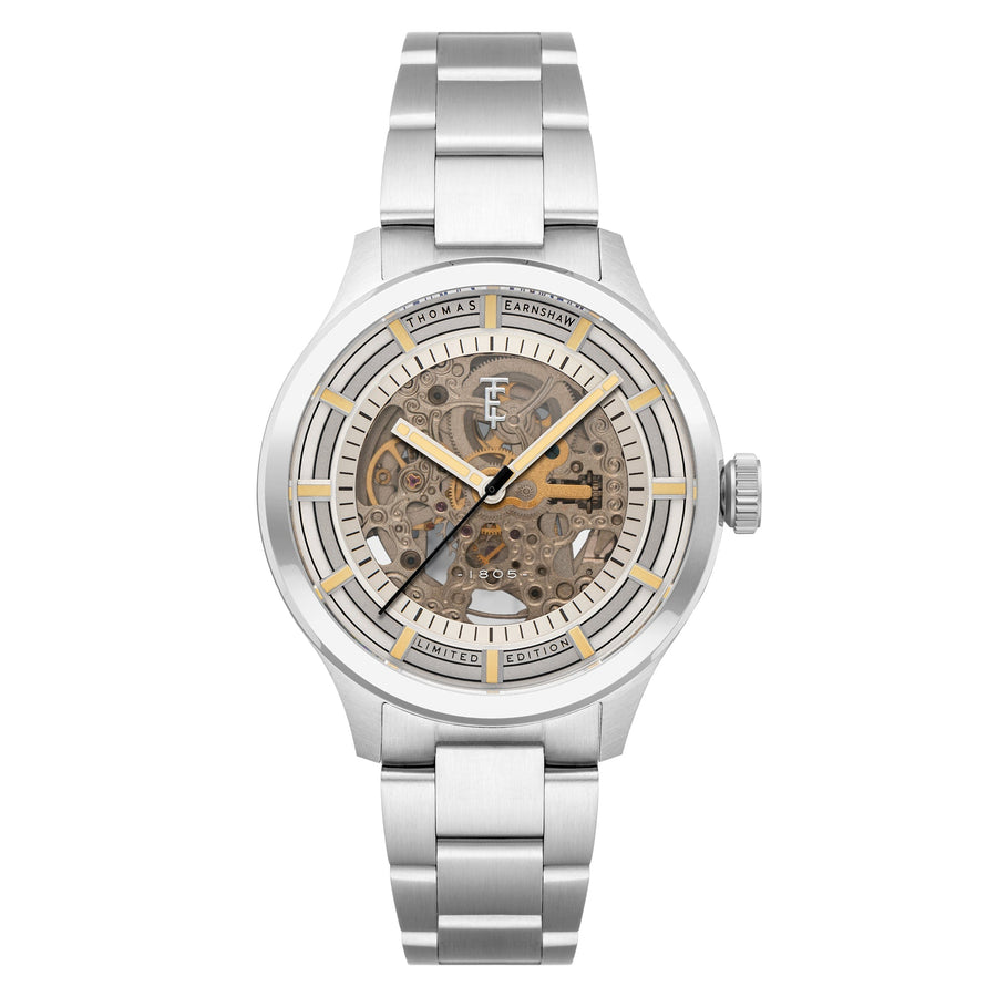 title:Thomas Earnshaw Men's ES-8257-22 Scott 43mm Automatic Watch;color:Silver