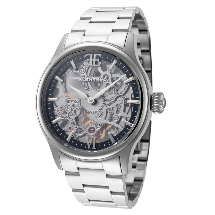 title:Thomas Earnshaw Men's ES-8061-11 Bauer 42mm Manual-Wind Watch;color:Silver