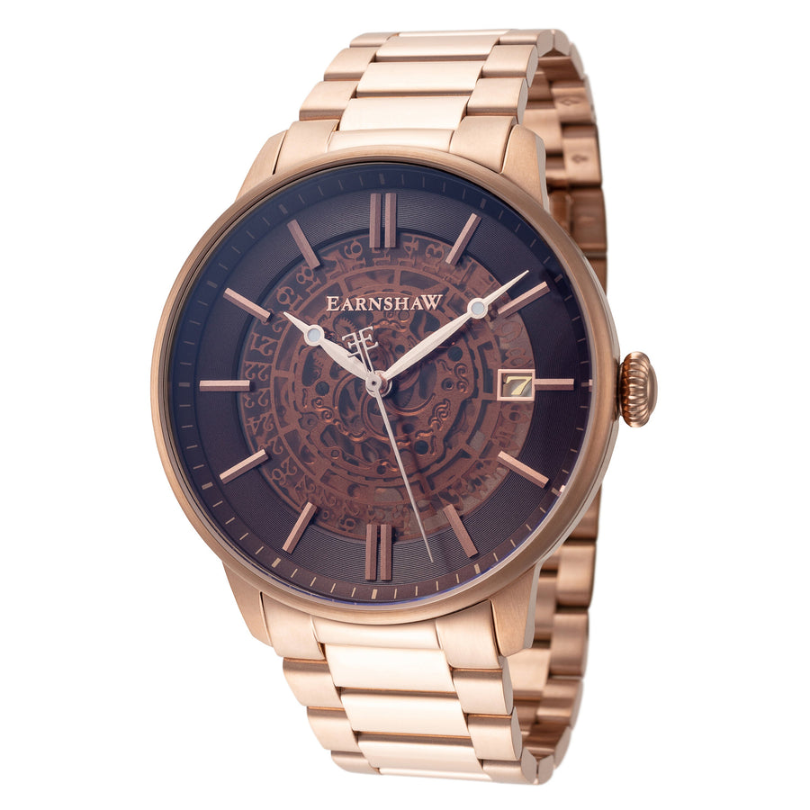 title:Thomas Earnshaw Men's ES-8075-33 Vancouver 44mm Automatic Watch;color:Rose Gold