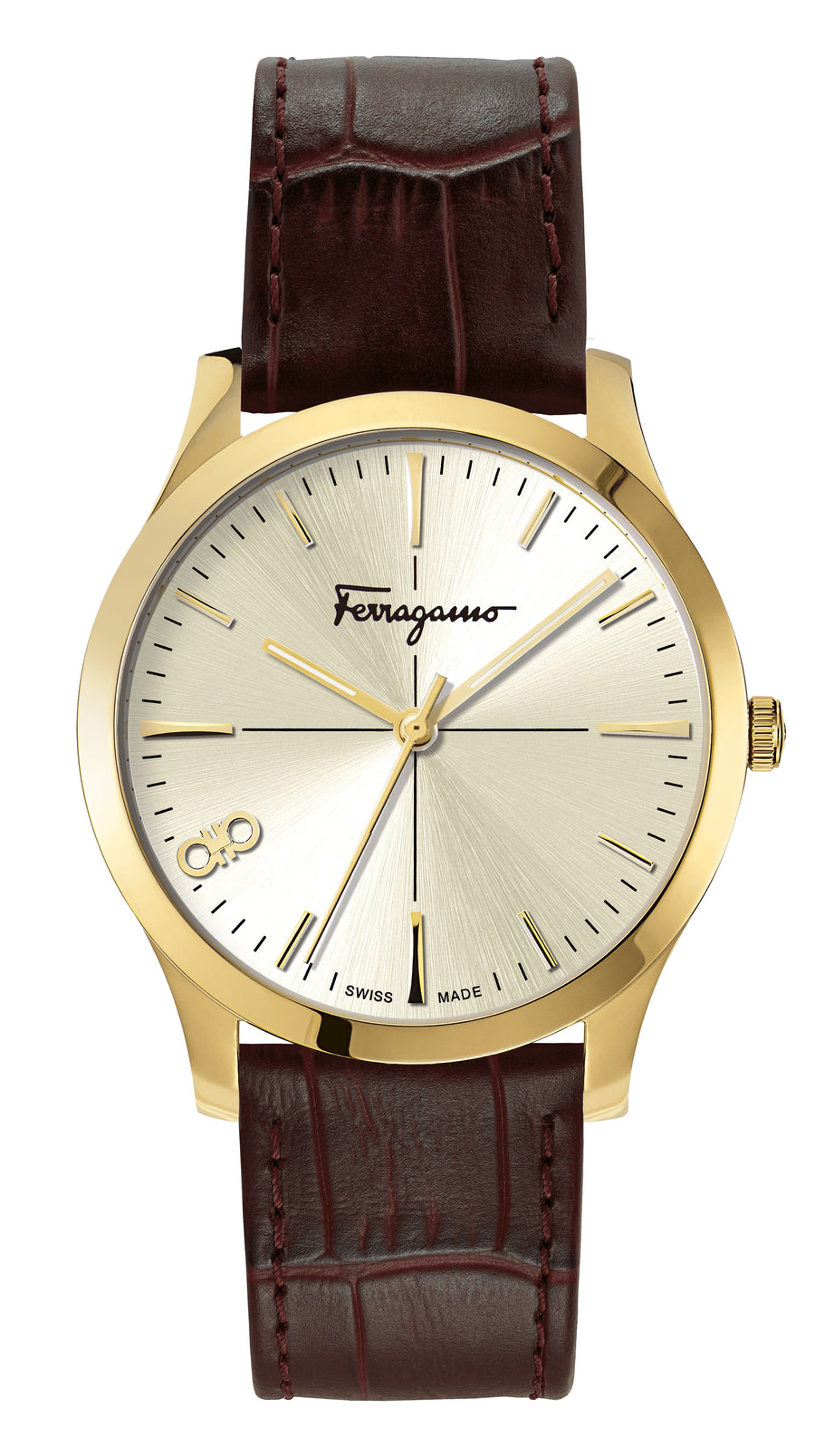 title:Ferragamo Men's Slim 40mm Quartz Watch SFUD00321;color:Brown