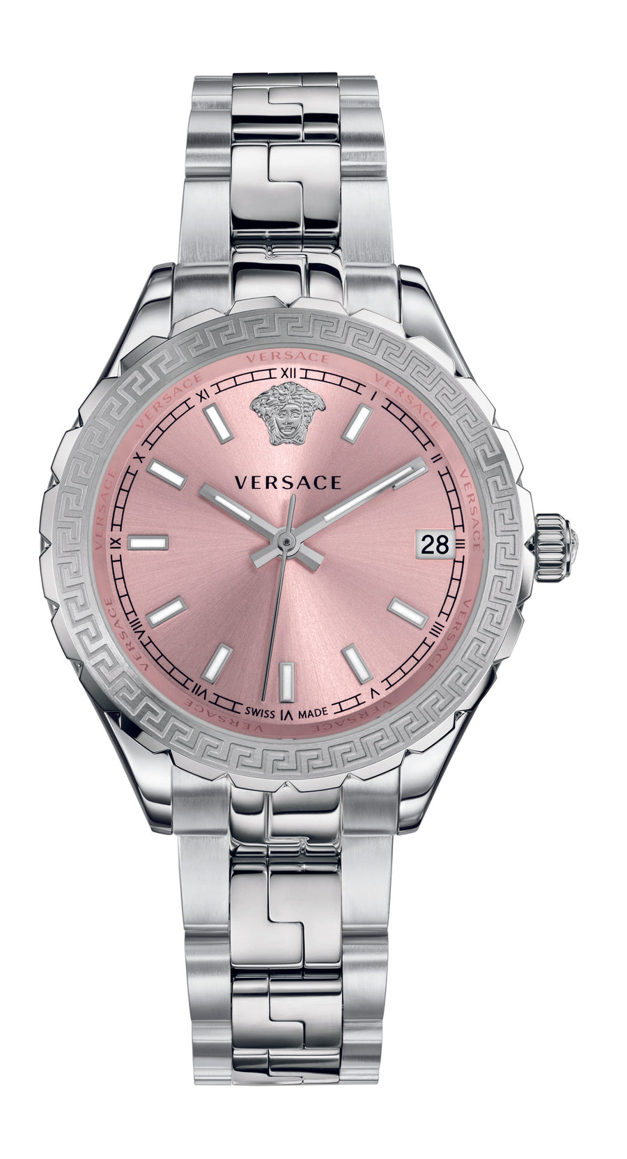 title:Versace Women's V12010015 Hellenyium 35mm Quartz Watch;color:Pink